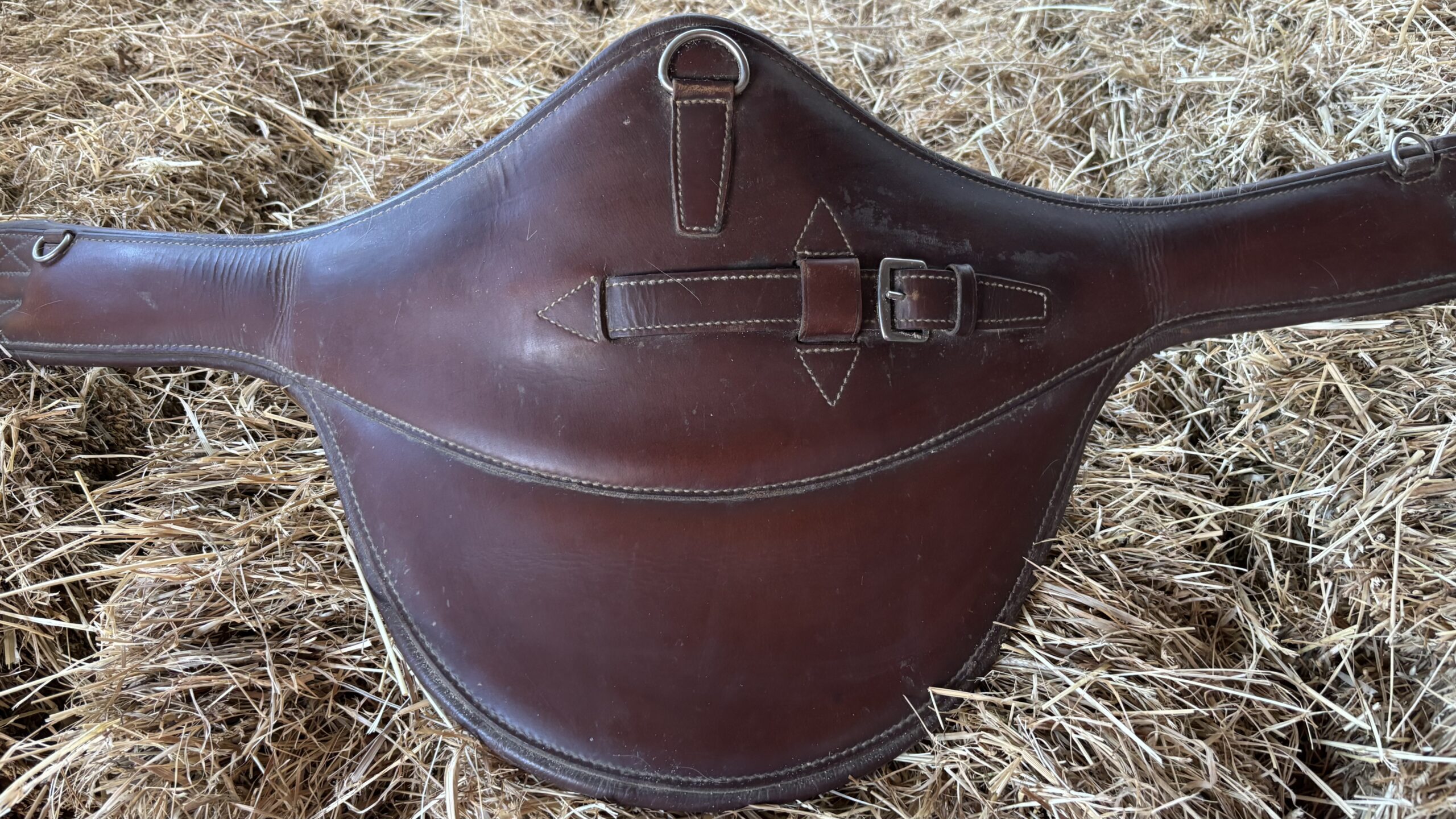 LJ Singel Leder met Buiklap Noisette 125cm - Afbeelding 2